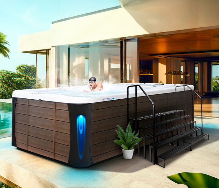 Calspas hot tub being used in a family setting - Deltona